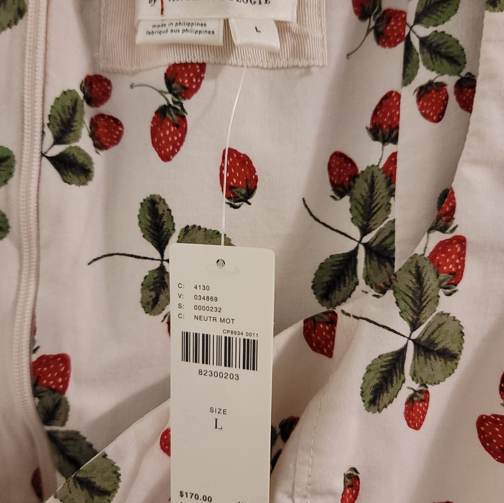 Anthropologie Cecily Strawberry Midi Length Dress - Picture 4 of 4